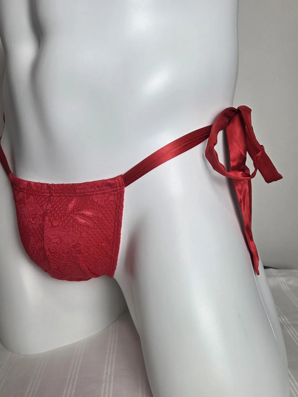 Cosabella Men's Red Side-Tie Bikini Briefs